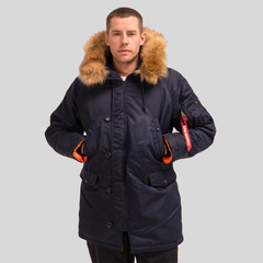 Парка Alpha Industries N-3B Slim Fit Replica Blue (Синяя)