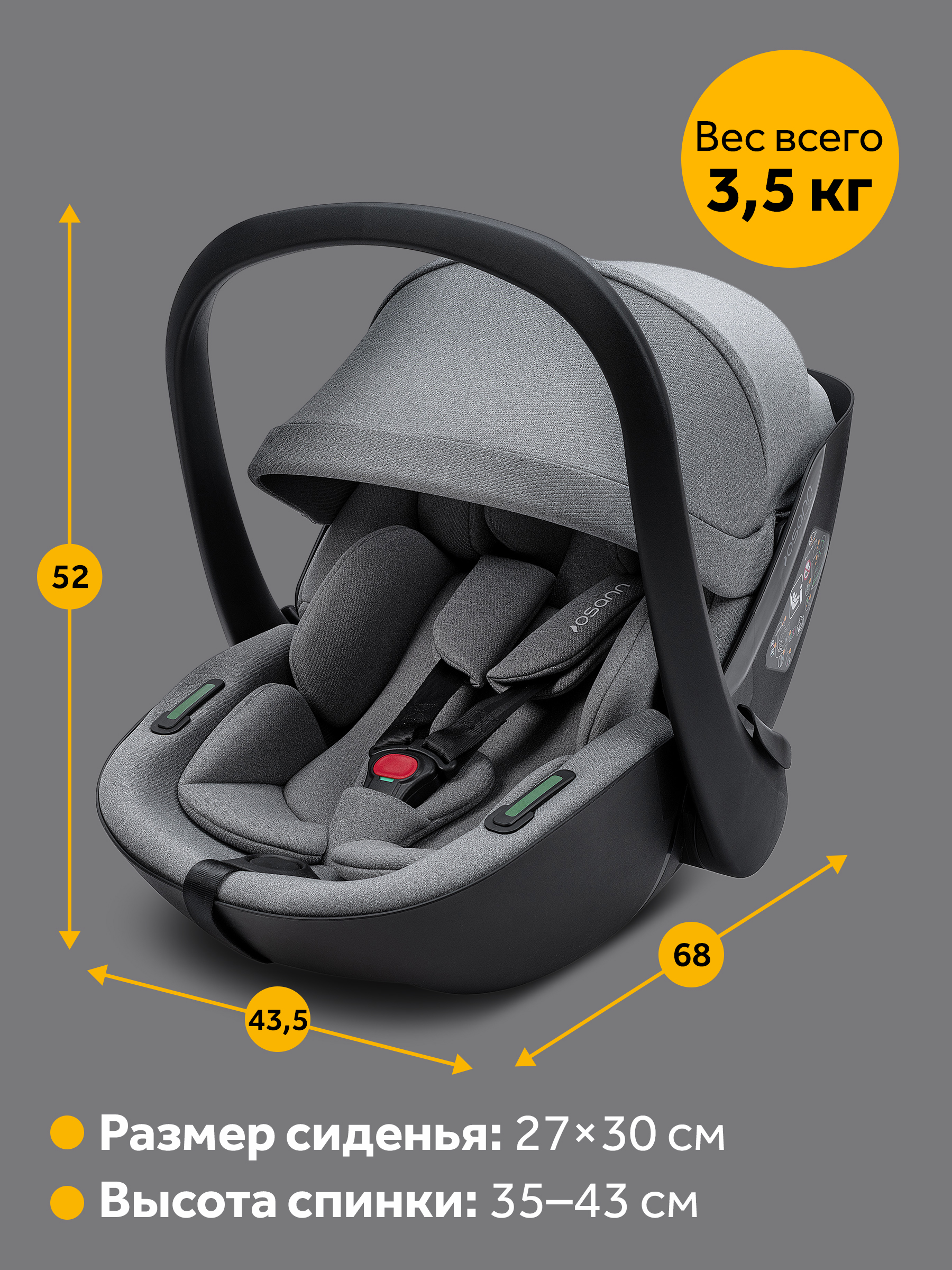 Детское автокресло Osann Cuddle, Iron