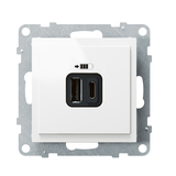 Зарядное устройство с двумя USB-разьемами A-C 240В/5В 3000мА - Legrand SUNO - Белый — фото 2