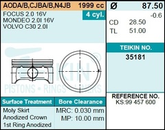 Поршень двигателя TEIKIN 35181 STD (4шт/упак)