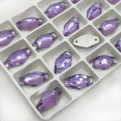 Стразы пришивные сиреневые Light Violet, Hexagon