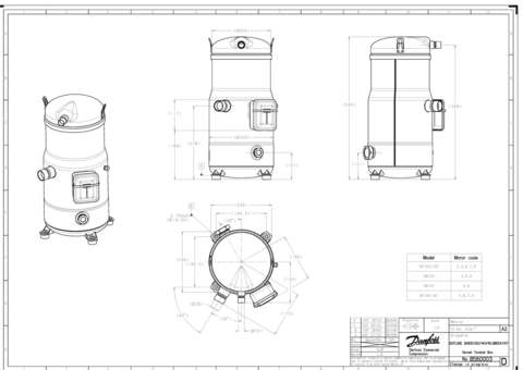 Компрессор спиральный Danfoss SH120A6ALC ( 120H0015 )