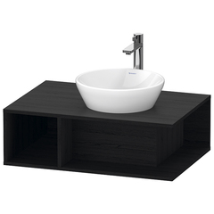 Duravit D-Neo DE495801616 Тумбочка подвесная компакт, 260x800x550 мм, 1 открытое отделение на левой стороне, цвет: Black Oak фото