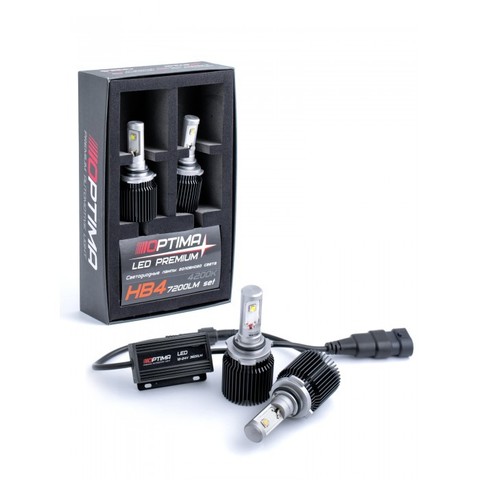 Комплект светодиодных ламп HB4/9006 Optima Premium 5100K CREE-XM-L2 9-36V 3600LM (P22d)