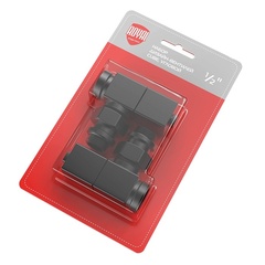 Набор дизайн-вентилей Royal Thermo CUBE угловой (черный) 1/2"