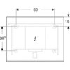 Geberit Option Plus 502.783.00.1 Зеркало с подсветкой с прямым и непрямым освещением, 90x70см, Серебристые оттенки / Матированный алюминий