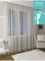 Тюль сетка с утяжелителем 260х300