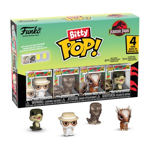 Набор Funko Bitty POP! Jurassic Park John+Tyrannosaurus+Stygimoloch+Velociraptor (1 of 4) 4шт 92954