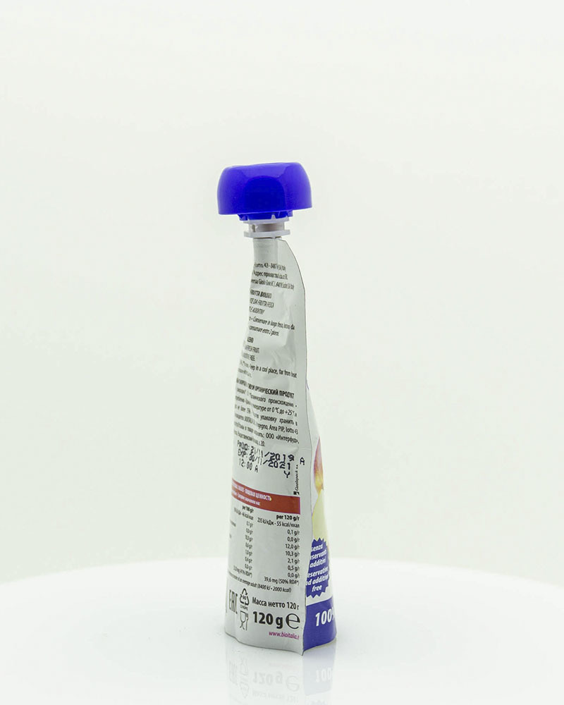Пюре Bioitalia из Яблока и Черной Смородины-Смузи 120 г