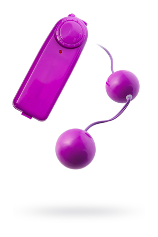 Вагинальные шарики с вибрацией TOYFA Basic, ABS пластик, фиолетовый, 12,2 см