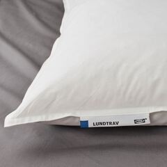 Подушка высокая IKEA LUNDTRAV (ЛУНДТРАВ), Белый, 50х80 см