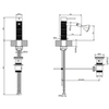 Gessi 316 54307#707 Смеситель для биде на 1 отверстие, с донным клапаном, излив 118мм, цвет: brushed black metal pvd