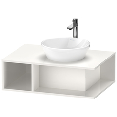 Duravit D-Neo DE495802222 Тумбочка подвесная компакт, 260x800x550 мм, 1 открытое отделение на левой стороне, цвет: белый высокоглянцевый фото