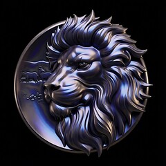 Силиконовый молд Медальон Лев левый малый