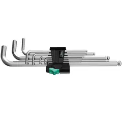 Набор Г-образных хромированных метрических ключей 950 PKL/9 SM N WERA 05022087001