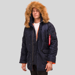 Парка Alpha Industries N-3B Slim Fit Replica Blue (Синяя)