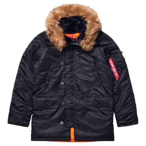 Парка Alpha Industries N-3B Slim Fit Black (Черная)