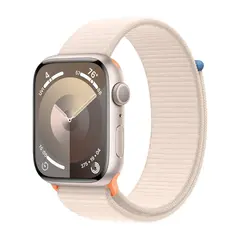 Умные часы Apple Watch Series 9 GPS, 45mm, Aluminium Case with Sport Loop, Starlight (Сияющая звезда)