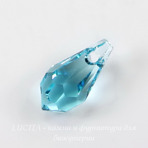 6000 Подвеска Сваровски Drop Light Turquoise (11х5,5 мм)