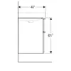 Geberit Smyle Square 500.354.JR.1 Тумба под раковину 88.4x61.7x47см, Пекан / Меламин, древесная структура