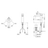 TOTO SG/Jewelhex TLG02304R Смеситель для накладной раковины с донным клапаном, Comfort Glide, цвет: хром