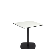 Dina Уличный стол белый на черном металлическом основании 68 x 68 x 70 см