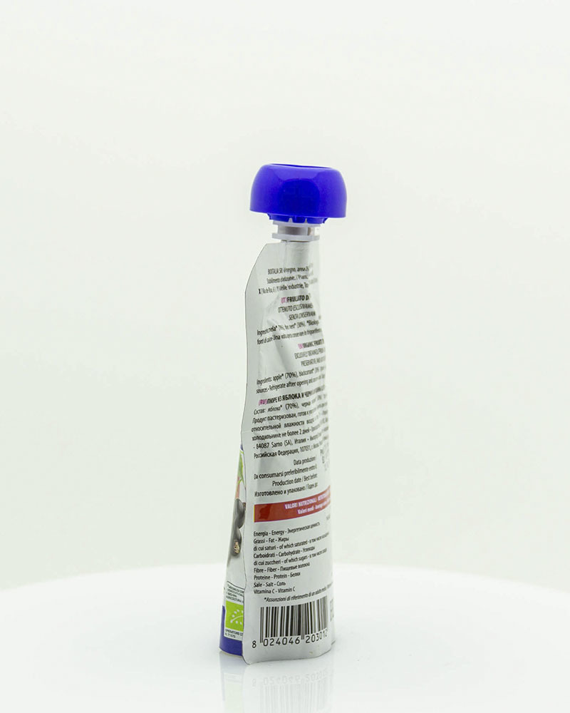 Пюре Bioitalia из Яблока и Черной Смородины-Смузи 120 г