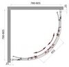 BelBagno Sela SELA-R-2-90-P-CR Душевой уголок радиальный, 90x90, цвет: хром