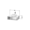 Duravit D-Neo DE495802222 Тумбочка подвесная компакт, 260x800x550 мм, 1 открытое отделение на левой стороне, цвет: белый высокоглянцевый
