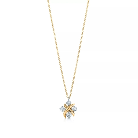 Подвеска из жёлтого золота с бриллиантами, Tiffany ⚜️Lynn, В наличии