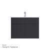 Am.Pm M50AFHX0803GM Inspire V2.0. База под раковину. подвесная. 80 см. 3 ящика. push-to-open. графит матов