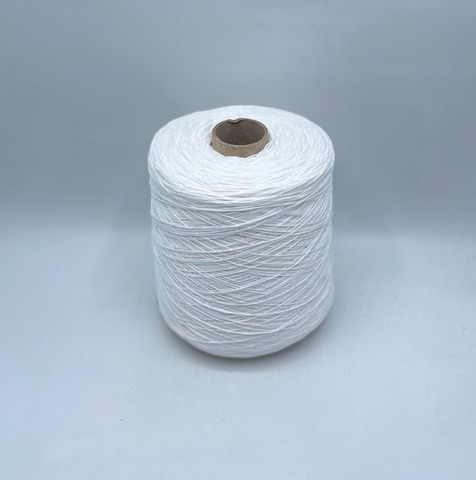 Бобинная пряжа (пр.Италия), art.Cotone, 350м/100 гр. 100%Хлопок, цвет-Белый , арт.34727