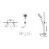 TOTO SHOWERS TBV01401R Смеситель термостатический  для душа, открытый монтаж, SMA, цвет: хром