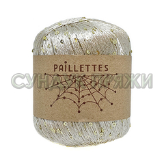 Wool Sea Paillettes 07 Лён