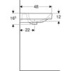 Geberit Smyle Square 500.229.01.1+500.352.JR.1 Раковина 60х48 см+ Шкафчик под раковину 60 см, высота 61.7 см, цвет "пекан"