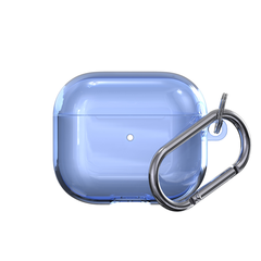 Чехол для наушников Apple AirPods 3, Light Blue (Голубой), с карабином