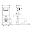 TECE K401111WCS TECEspring Base Комплект 4 в 1 инсталяция, панель смыва LT с круглыми кнопками, хром глянц., унитаз модель S