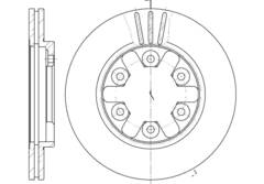 Диск тормозной вентилируемый G-brake  GR-02560