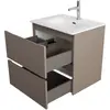 BelBagno UNO-MINI-500-2C-SO-СO База под раковину подвесная с фрезерованными ручками по всей длине фасада с двумя выкатн. ящ., Бежевый Мат.,500x395x608
