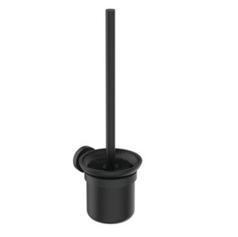 Ideal Standard Iom A7927XG Туалетная щетка с держателем, для настенного монтажа, черное матовое стекло, с крепежом Silk Black (Черный матовый)