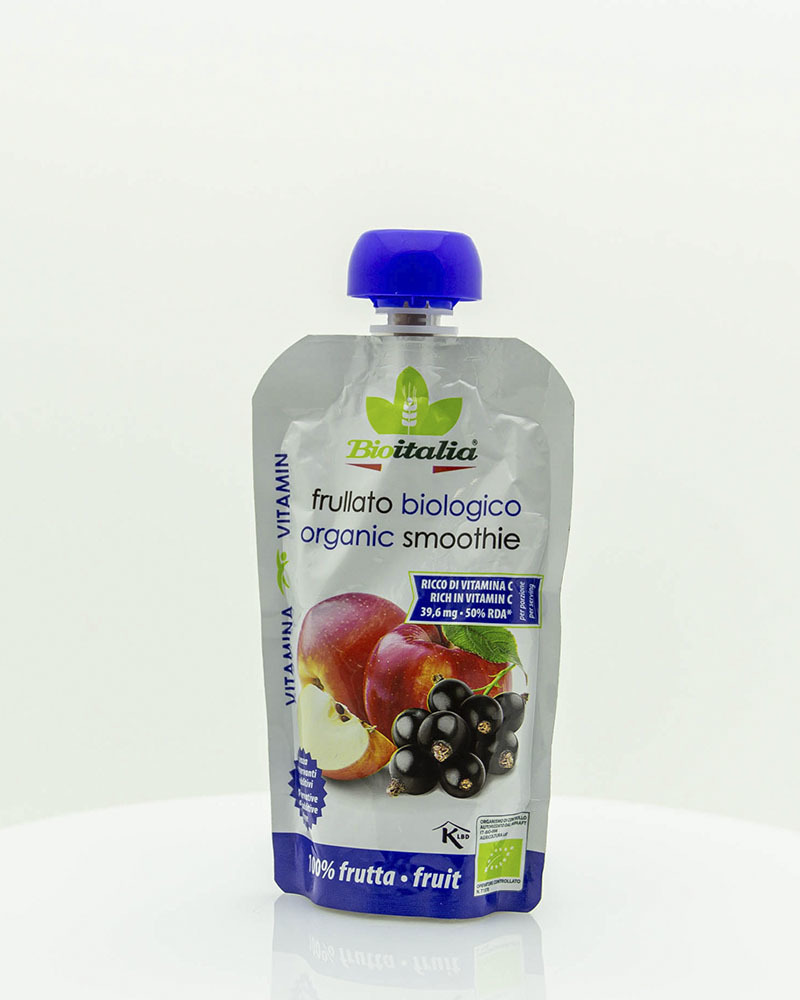 Пюре Bioitalia из Яблока и Черной Смородины-Смузи 120 г