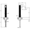 Gessi 316 54309#707 Смеситель для раковины на 1 отверстие, высокий, h=305мм, без донного клапана, излив 123мм, цвет: brushed black metal pvd