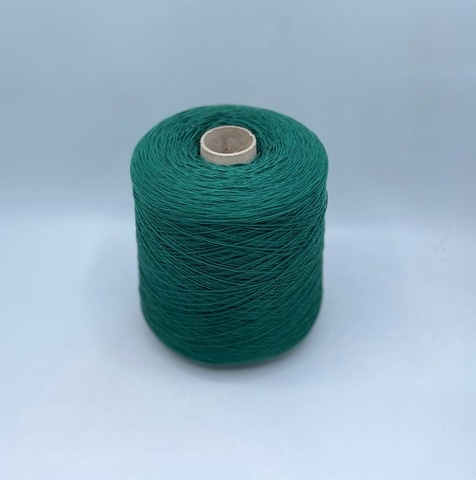 Бобинная пряжа (пр.Италия), art.Cotone, 350м/100 гр. 100%Хлопок, цвет-Зеленый опал , арт.34728