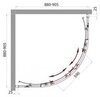 BelBagno Sela SELA-R-2-90-P-CR Душевой уголок радиальный, 90x90, цвет: хром