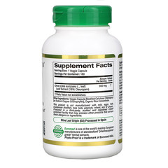 California Gold Nutrition, EuroHerbs, экстракт листьев оливкового дерева, европейское качество, 500 мг, 180 растительных капсул