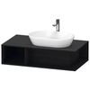 Duravit D-Neo DE495901616 Тумбочка подвесная компакт, 260x1000x550 мм, 1 открытое отделение на левой стороне, цвет: Black Oak