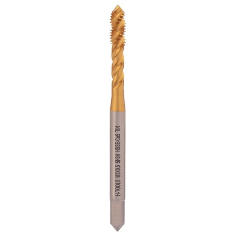 Метчик М 3,0х0,5 (Машинный, винт.) DIN371 HSSE-TiN 5h6h C/2-3P R45 56мм a=2,7 H-Tools 516X01-C2-0030