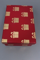 Коробка одиночная, Прямоугольник, НГ Золотые подарки, 25*18*10.5 см