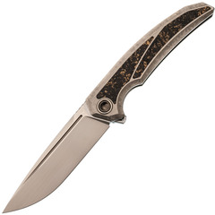 Фото Складной нож TUOTOWN Espada, сталь Tmax, рукоять Grey Crystal Ti/Chaotic Gold CF