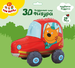 Шар К Ходячая фигура, Три Кота, Компот в машине, 29''/74 см, 1 шт. (В упаковке)